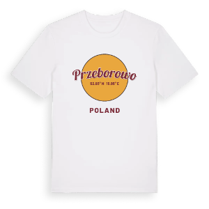 Przeborowo cirkel t-shirt – ekologisk bomull t-shirt från Pinshirt