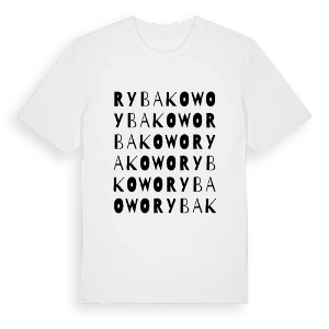 Rybakowo ordlek t-shirt – ekologisk bomull t-shirt från Pinshirt