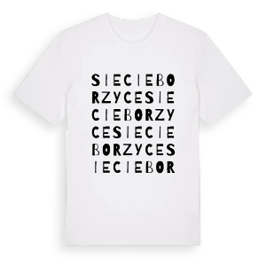 Siecieborzyce ordlek t-shirt – ekologisk bomull t-shirt från Pinshirt
