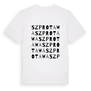Szprotawa ordlek t-shirt – ekologisk bomull t-shirt från Pinshirt