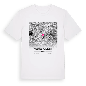 województwo lubuskie karta t-shirt – ekologisk bomull t-shirt från Pinshirt