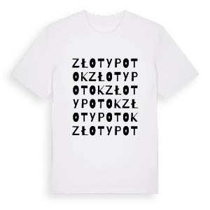 Złoty Potok ordlek t-shirt – ekologisk bomull t-shirt från Pinshirt