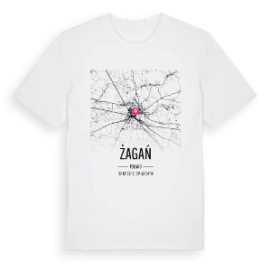 Żagań karta t-shirt – ekologisk bomull t-shirt från Pinshirt