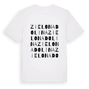 Zielona Dolina ordlek t-shirt – ekologisk bomull t-shirt från Pinshirt