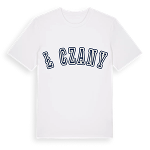 Łączany college t-shirt – ekologisk bomull t-shirt från Pinshirt