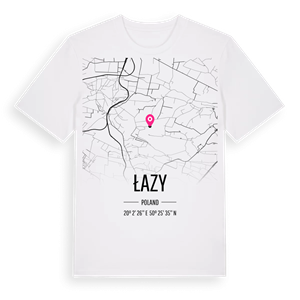 Łazy karta t-shirt – ekologisk bomull t-shirt från Pinshirt