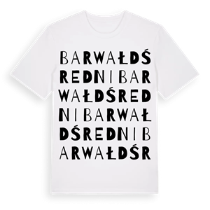 Barwałd Średni ordlek t-shirt – ekologisk bomull t-shirt från Pinshirt