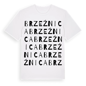 Brzeźnica ordlek t-shirt – ekologisk bomull t-shirt från Pinshirt