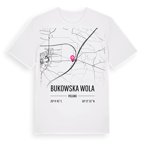 Bukowska Wola karta t-shirt – ekologisk bomull t-shirt från Pinshirt