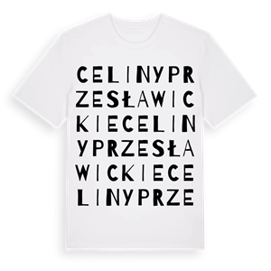 Celiny Przesławickie ordlek t-shirt – ekologisk bomull t-shirt från Pinshirt