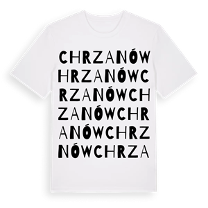 Chrzanów ordlek t-shirt – ekologisk bomull t-shirt från Pinshirt