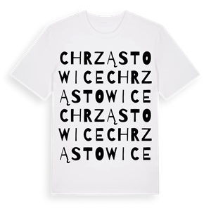 Chrząstowice ordlek t-shirt – ekologisk bomull t-shirt från Pinshirt
