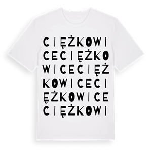 Ciężkowice ordlek t-shirt – ekologisk bomull t-shirt från Pinshirt