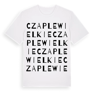 Czaple Wielkie ordlek t-shirt – ekologisk bomull t-shirt från Pinshirt