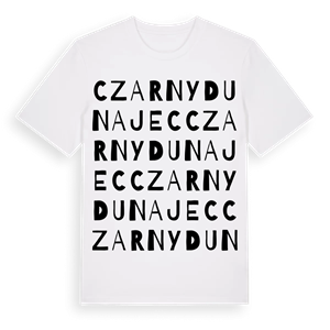 Czarny Dunajec ordlek t-shirt – ekologisk bomull t-shirt från Pinshirt