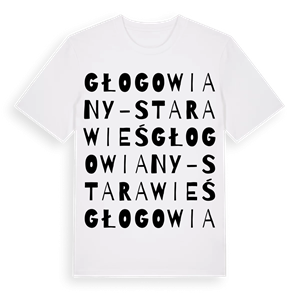 Głogowiany-Stara Wieś ordlek t-shirt – ekologisk bomull t-shirt från Pinshirt