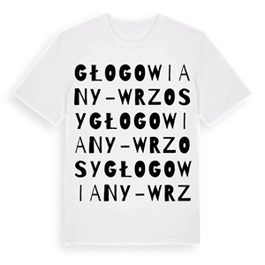 Głogowiany-Wrzosy ordlek t-shirt – ekologisk bomull t-shirt från Pinshirt
