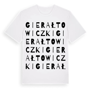 Gierałtowiczki ordlek t-shirt – ekologisk bomull t-shirt från Pinshirt