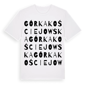 Górka Kościejowska ordlek t-shirt – ekologisk bomull t-shirt från Pinshirt