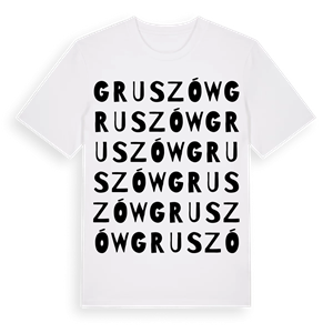 Gruszów ordlek t-shirt – ekologisk bomull t-shirt från Pinshirt