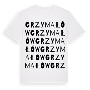 Grzymałów ordlek t-shirt – ekologisk bomull t-shirt från Pinshirt