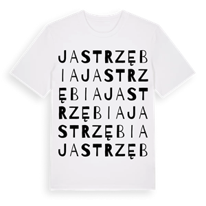 Jastrzębia ordlek t-shirt – ekologisk bomull t-shirt från Pinshirt