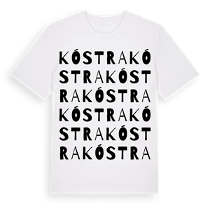 Kóstra ordlek t-shirt – ekologisk bomull t-shirt från Pinshirt