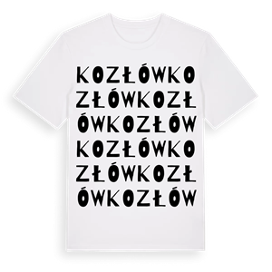 Kozłów ordlek t-shirt – ekologisk bomull t-shirt från Pinshirt