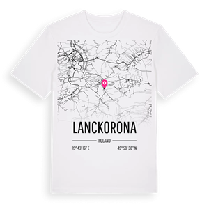 Lanckorona karta t-shirt – ekologisk bomull t-shirt från Pinshirt