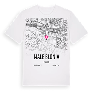 Małe Błonia karta t-shirt – ekologisk bomull t-shirt från Pinshirt