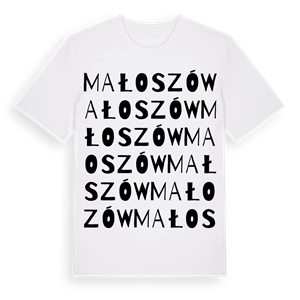 Małoszów ordlek t-shirt – ekologisk bomull t-shirt från Pinshirt