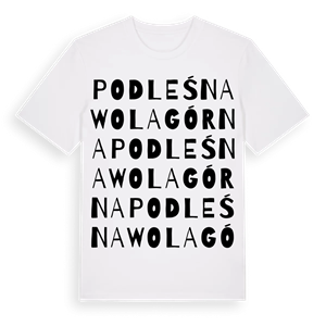 Podleśna Wola Górna ordlek t-shirt – ekologisk bomull t-shirt från Pinshirt