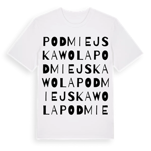 Podmiejska Wola ordlek t-shirt – ekologisk bomull t-shirt från Pinshirt