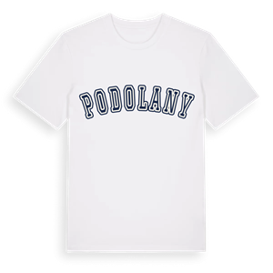 Podolany college t-shirt – ekologisk bomull t-shirt från Pinshirt