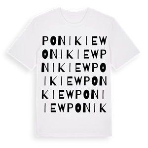 Ponikiew ordlek t-shirt – ekologisk bomull t-shirt från Pinshirt