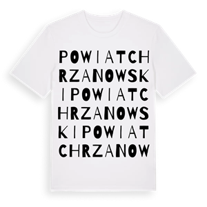 powiat chrzanowski ordlek t-shirt – ekologisk bomull t-shirt från Pinshirt