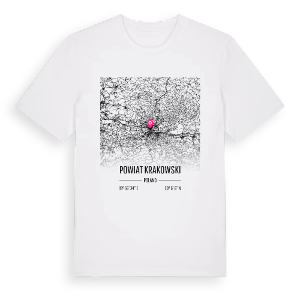 powiat krakowski karta t-shirt – ekologisk bomull t-shirt från Pinshirt