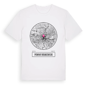 powiat krakowski t-shirt – ekologisk bomull t-shirt från Pinshirt