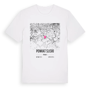 powiat suski karta t-shirt – ekologisk bomull t-shirt från Pinshirt