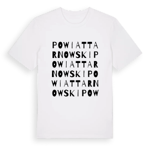 powiat tarnowski ordlek t-shirt – ekologisk bomull t-shirt från Pinshirt