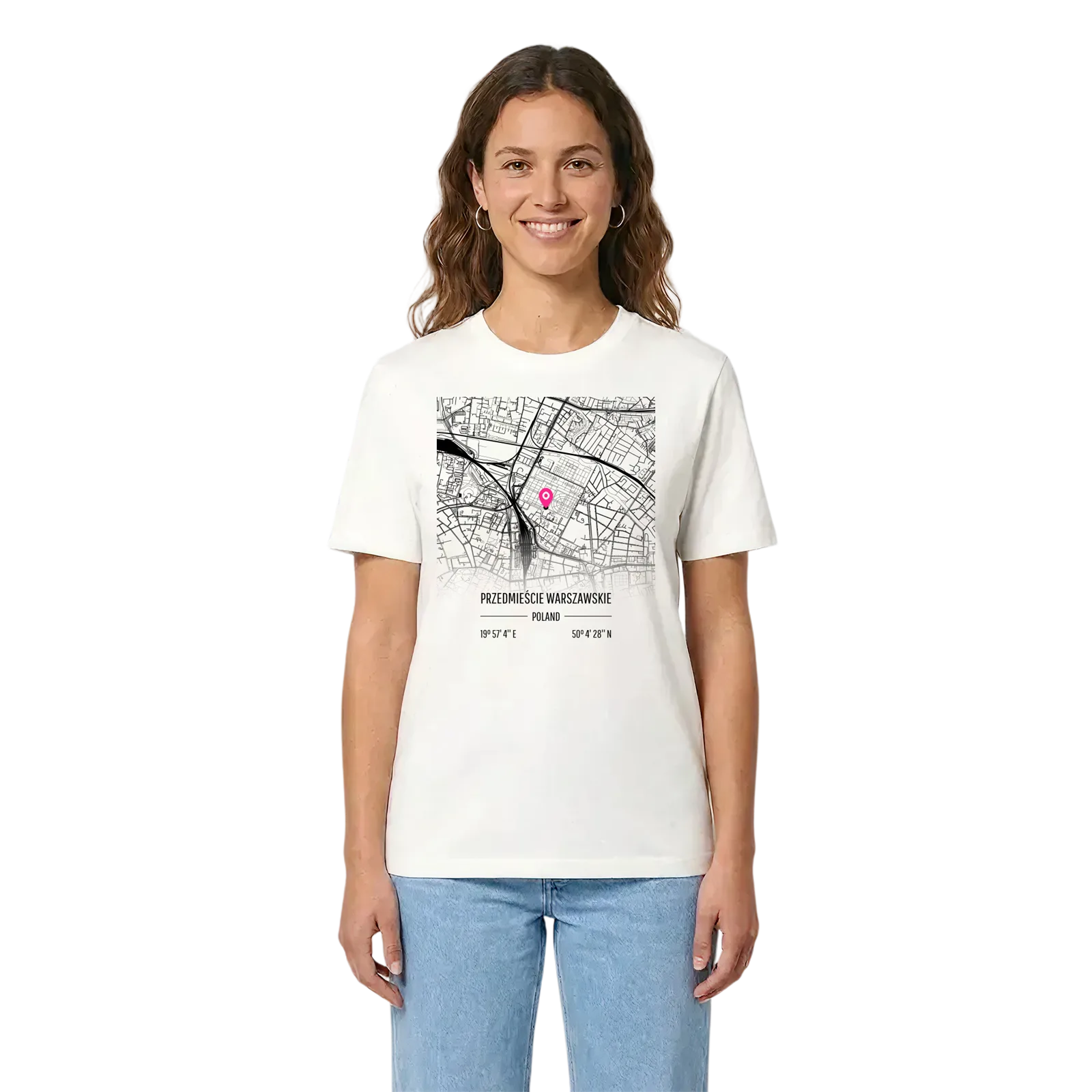 Przedmieście Warszawskie karta t-shirt – White, i miljö