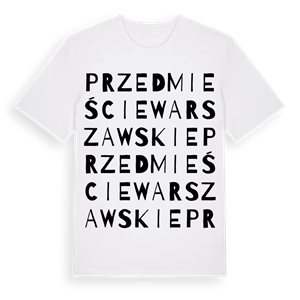 Przedmieście Warszawskie ordlek t-shirt – ekologisk bomull t-shirt från Pinshirt