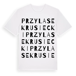 Przylasek Rusiecki ordlek t-shirt – ekologisk bomull t-shirt från Pinshirt