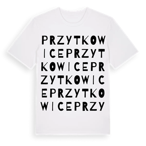 Przytkowice ordlek t-shirt – ekologisk bomull t-shirt från Pinshirt