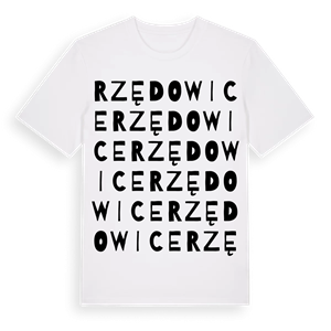 Rzędowice ordlek t-shirt – ekologisk bomull t-shirt från Pinshirt