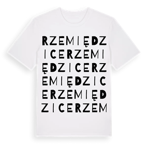 Rzemiędzice ordlek t-shirt – ekologisk bomull t-shirt från Pinshirt