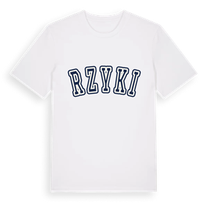 Rzyki college t-shirt – ekologisk bomull t-shirt från Pinshirt