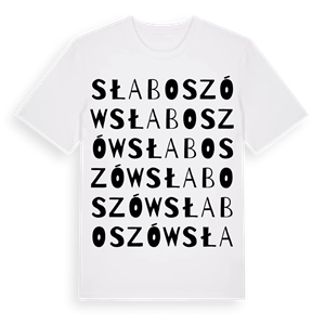 Słaboszów ordlek t-shirt – ekologisk bomull t-shirt från Pinshirt