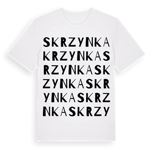 Skrzynka ordlek t-shirt – ekologisk bomull t-shirt från Pinshirt