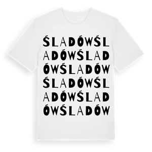 Śladów ordlek t-shirt – ekologisk bomull t-shirt från Pinshirt